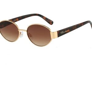 Piranha Eyewear Maya Gold and Demi Oval Sunglasses for Women